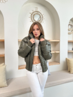 Puffer kısa mont haki st25534 - Görsel 2
