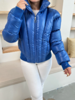 Puffer kısa mont mavi st25534 - Görsel 5