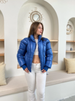 Puffer kısa mont mavi st25534 - Görsel 2