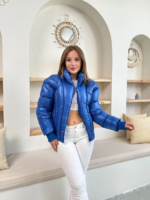 Puffer kısa mont mavi st25534 - Görsel 7