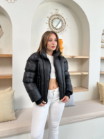 Puffer kısa mont siyah st25534 - Görsel 6