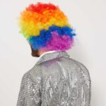 Rengarenk Gökkuşağı Kıvırcık Afro Bonus Peruk - Görsel 2