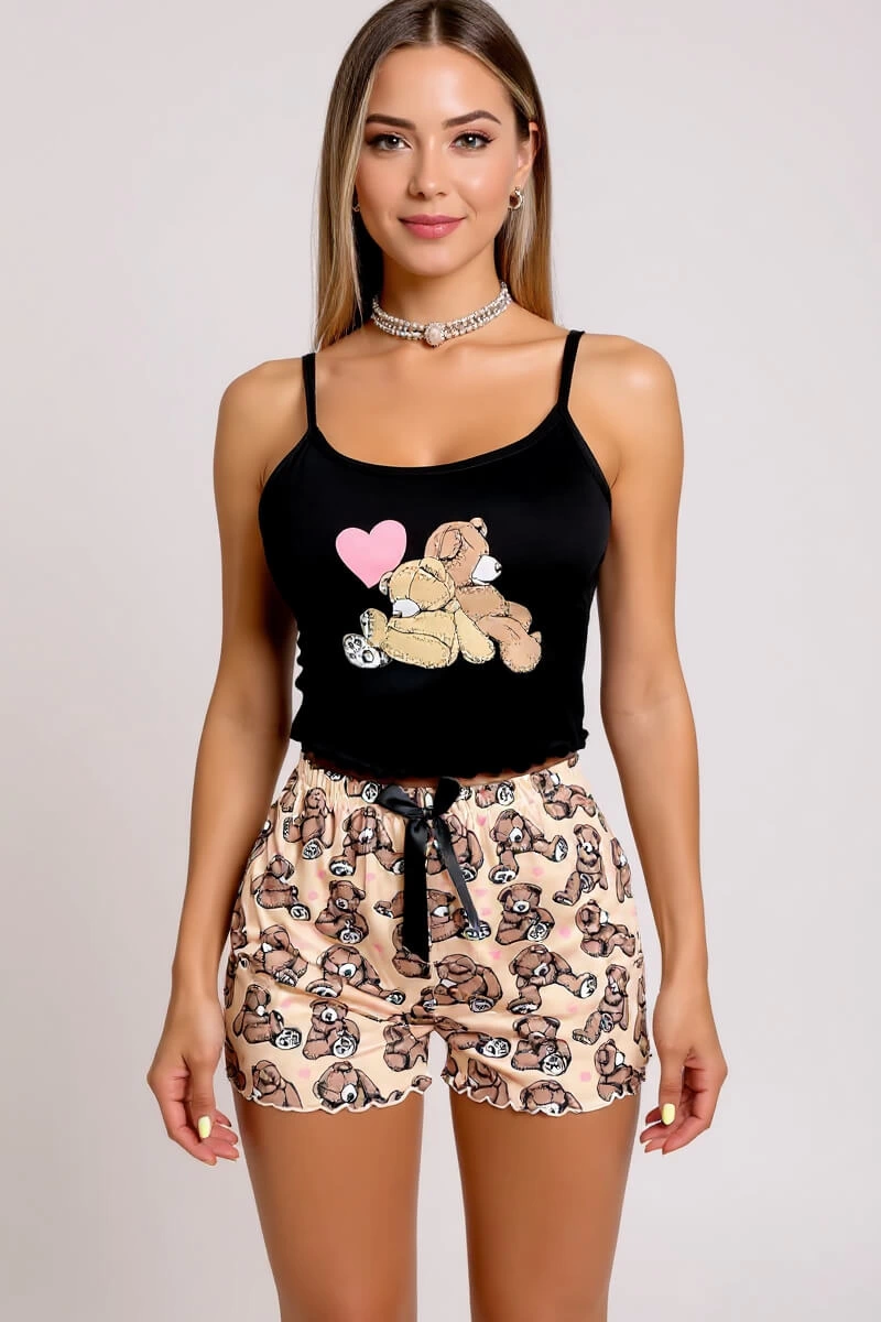 renkli-ayicik-desenli-askili-sortlu-kadin-pijama-takimi-136802825-sw800sh1200.png Ayıcık Desenli Askılı Şortlu Kadın Pijama - Görsel 1