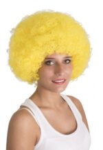 Altın Sarı Kıvırcık Afro Bonus Peruk - 120 Gr - Görsel 4
