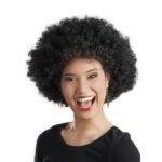 Siyah Kıvırcık Afro Bonus Parti Peruğu - 120 Gr