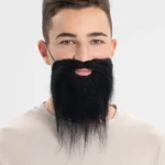 Siyah Peluş Takma Sakal ve Bıyık Seti