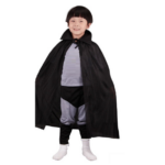 Siyah Çocuk Yakalı Pelerin - 90 cm Jarse Kumaş