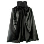 Siyah Yakalı Halloween Kostüm Pelerini - 90 cm