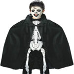 Siyah Yakalı Halloween Kostüm Pelerini - 90 cm - Görsel 4