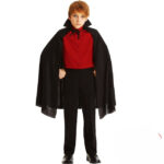 Siyah Vampir / Dracula Yakalı Pelerin - 90 cm