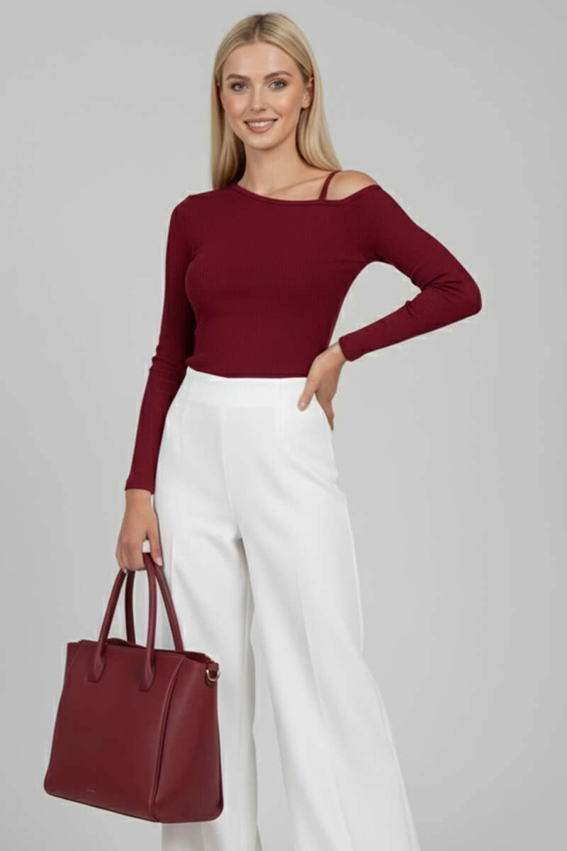 tek-omuz-ipli-bluz-bordo-t4328-70538618-sw800sh1200.png Tek Omuz İpli Bluz Bordo - Görsel 1