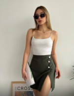Üç taşlı mini etek - Görsel 2
