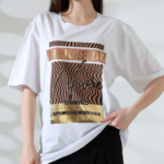 Varak çizgili Oversize tişört