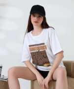 Varak çizgili Oversize tişört - Görsel 2