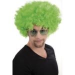 Yeşil Kıvırcık Afro Bonus Parti Peruğu - 120 Gr
