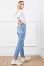 Yüksek bel mom jean pantolon - Görsel 4