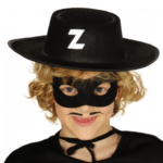 Z Logolu Çocuk Zorro Şapkası ve Maskesi Aksesuar Seti