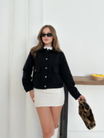 Zr model kaşe ceket siyah