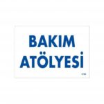Bakım Atölyesi Teknik Alan Levhası 17.5x25 cm - PVC