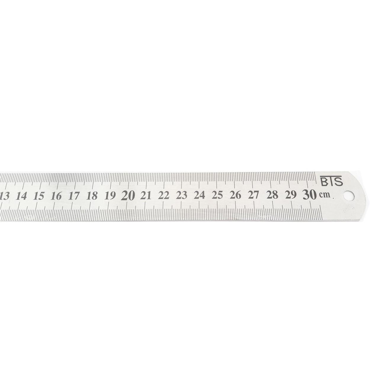 bts-12257-celik-cetvel-30-cm-30-mm-14408.jpg Profesyonel Paslanmaz Çelik Cetvel 30 cm - 30 mm Genişlik - Görsel 1