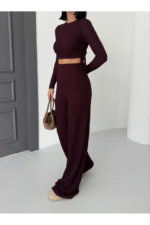 Bubble alt üst takım bordo pt510446 - Görsel 4