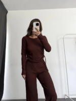 Bubble alt üst takım kahve pt510446 - Görsel 3