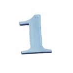 Cemax Villa Boy 1 Rakamı 8.5 cm - Krom Görünümlü Yapışkanlı