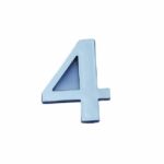 Cemax Villa Boy 5 Rakamı 8,5 cm - Yapışkanlı Krom Görünümlü