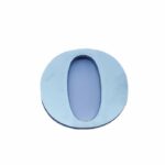 Cemax Villa Boy 0 Rakamı 8.5 cm - Krom Görünümlü Yapışkanlı