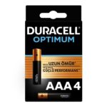 Duracell Optimum AAA İnce Pil 4’lü Paket - Yüksek Performanslı