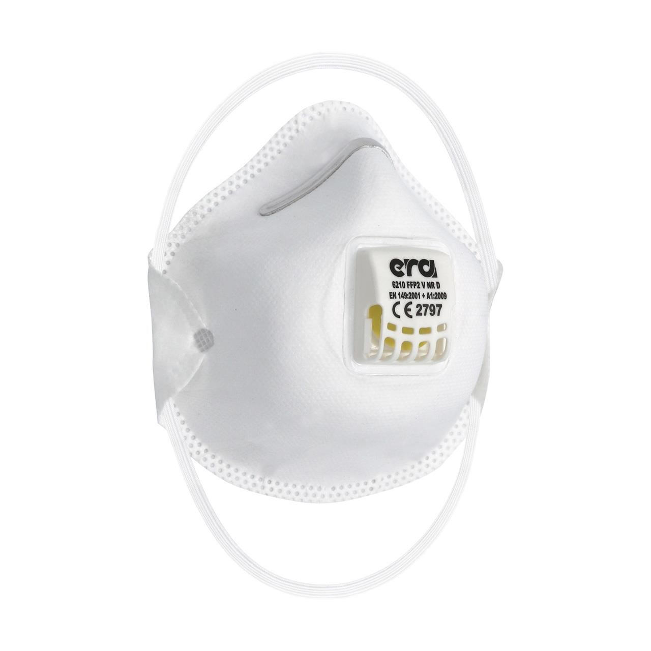 era-6210-ffp2-ventilli-konik-maske-62832.jpg Era 6210 FFP2 Ventilli Konik Toz Maskesi - Beyaz - Görsel 1