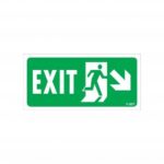 Exit (Çıkış) Sağ-Aşağı Yönlendirme Levhası 17.5x25 cm