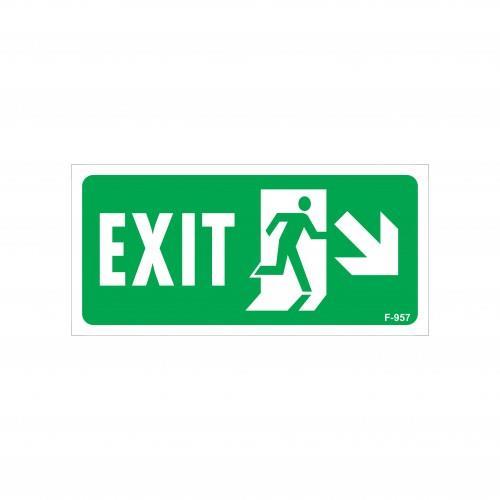exit-sag-asagi-uyari-levhasi-17-5x25-kod-957-54670.jpg Exit (Çıkış) Sağ-Aşağı Yönlendirme Levhası 17.5x25 cm - Görsel 1