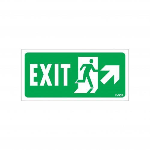 exit-sag-yukari-uyari-levhasi-17-5x25-kod-959-54672.jpg Exit (Çıkış) Sağ-Yukarı Yönlendirme Levhası 17.5x25 cm - Görsel 1