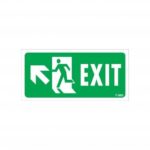 Exit (Çıkış) Sol-Yukarı Yönlendirme Levhası 17.5x25 cm