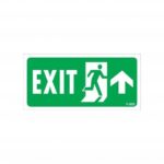 Exit Yukarı Sağ Ok İşaretli Acil Çıkış Levhası 17,5x25 cm