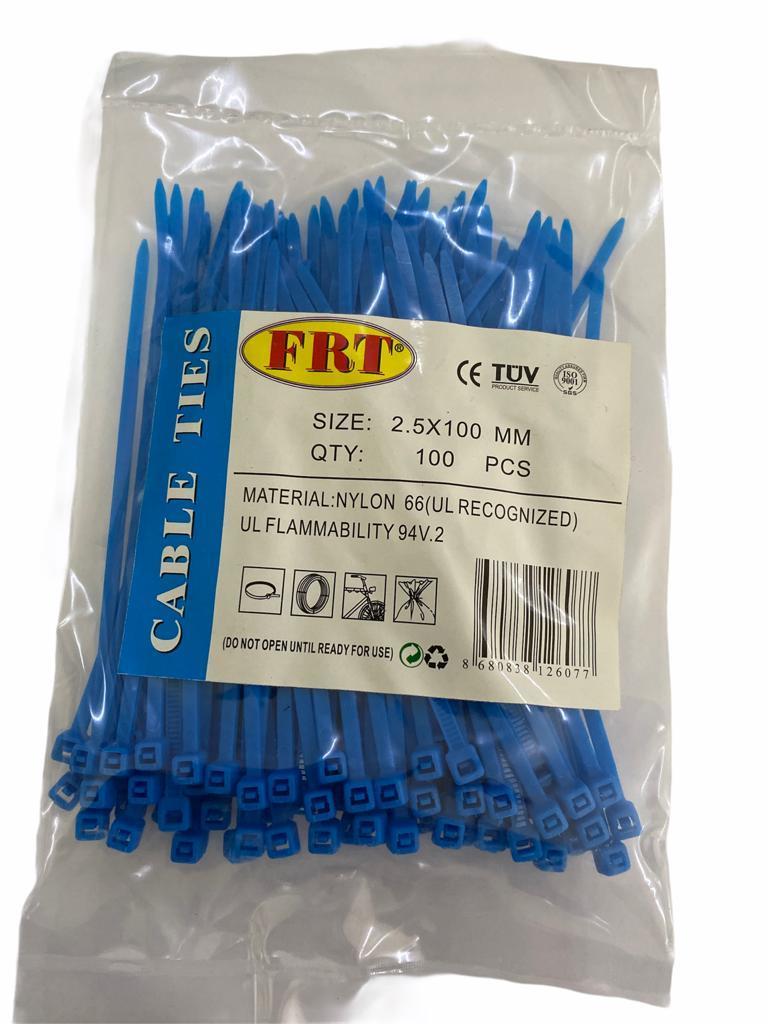 frt-mavi-2-5x100-kablo-bagi-55576.jpg FRT Mavi Kablo Bağı 2.5x100 mm - 10 cm Mavi Kelepçe - Görsel 1