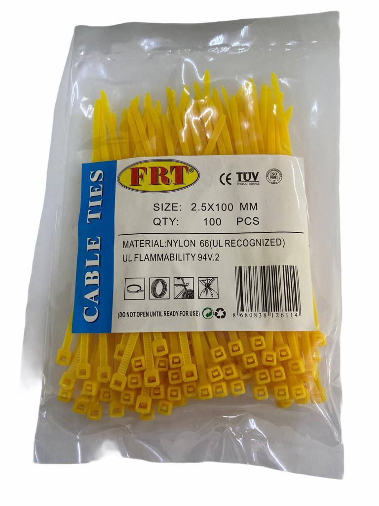 frt-sari-2-5x100-kablo-bagi-55577.jpg FRT Sarı Kablo Bağı 2.5x100 mm - Kısa Boy Düzenleyici - Görsel 1