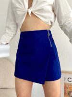 Gabardin fermuarlı şort etek - Görsel 4