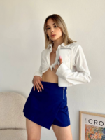 Gabardin fermuarlı şort etek - Görsel 5