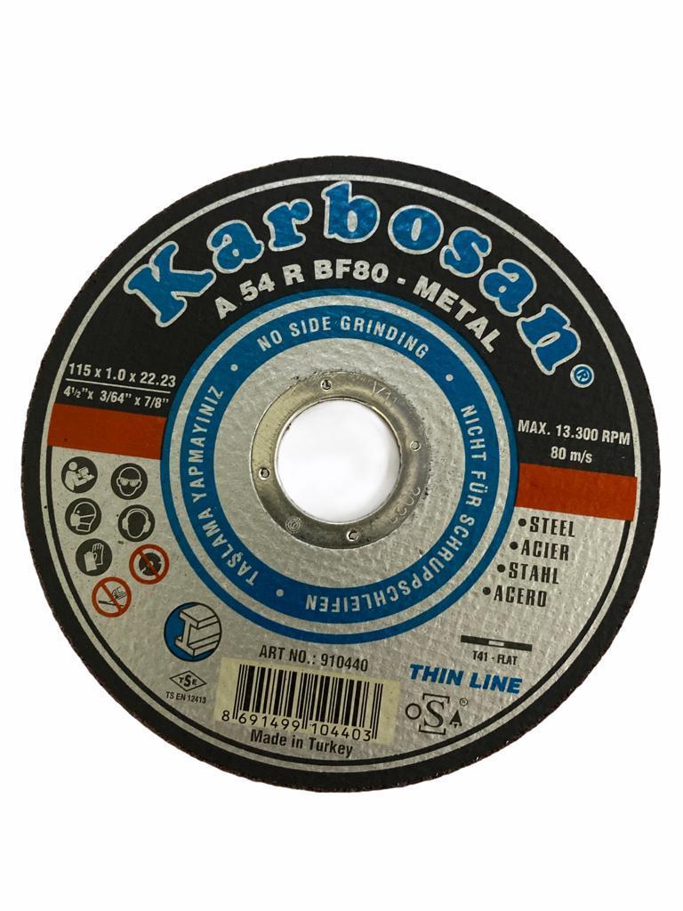 karbosan-115x1-0x22-thinline-metal-kesici-55122.jpg 115x1.0x22 mm Metal ve Çelik Kesici Disk - İnce Kesim - Görsel 1