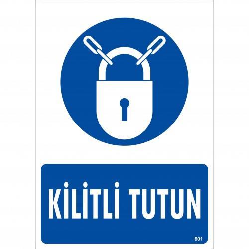 kilitli-tutun-uyari-levhasi-25x35-kod-601-54617.jpg Kapıyı Kilitli Tutun Güvenlik Yönlendirme Levhası 25x35 cm - Görsel 1