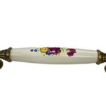 Klasik Silindir Antik Sarı Mobilya Kulpu - 128 mm
