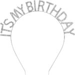 Kristal Taşlı Gümüş "It’s My Birthday" Doğum Günü Tacı - Görsel 4