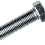 M8x15 Civata DIN 933 8.8 Beyaz Tam Paso - 10 Adet