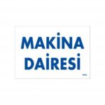 Makine Dairesi Teknik Alan Levhası 17.5x25 cm - PVC