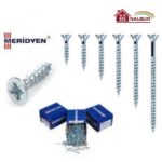 Meridyen Sunta Vidası 6x200 mm - 5 Adet Yüksek Karbonlu Çelik