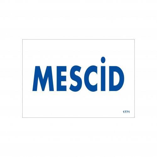 mescid-uyari-levhasi-17-5x25-kod-1771-54688.jpg Mescid Giriş Yönlendirme Tabelası 17,5x25 cm - PVC - Görsel 1