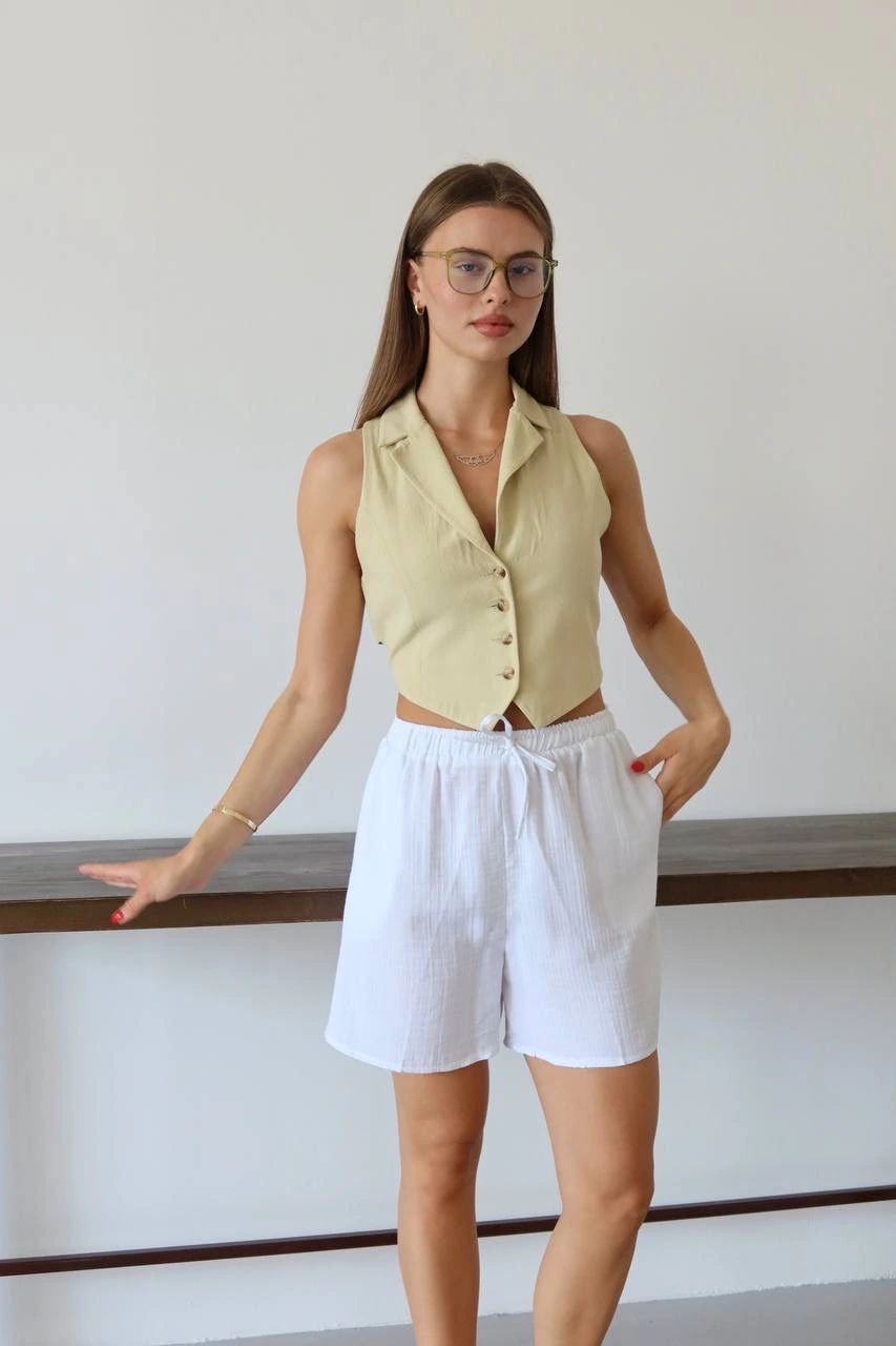 muslin-kumas-sort-bagcikli-beyaz-pt-22624913-sw853sh1280.png Müslin kumaş şort bağcıklı beyaz pt - Görsel 1
