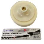 Nikon 125 mm Beyaz Sert Polisaj Süngeri - M14 Uyumlu
